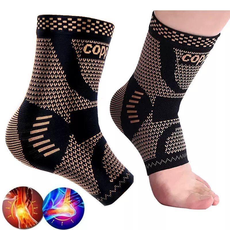 2 Pairs Ankle Brace Compression Support Neuropathy Socks Soothe Women and Men–