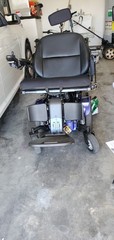 Merits Vector HD Power Wheelchair Blue/Black, 450 lbs, Joystick, Tilt In Space