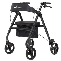 WALKER ROLLATOR SENIORS ELDERLY EQUIPMENT * HENMNII GMS-NHDR01X SERIES BLACK NEW
