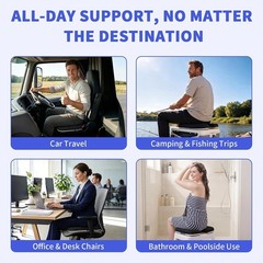 Compact Breathable Seat Cushion: U-Shape Design for Office, Car, and Gaming Use