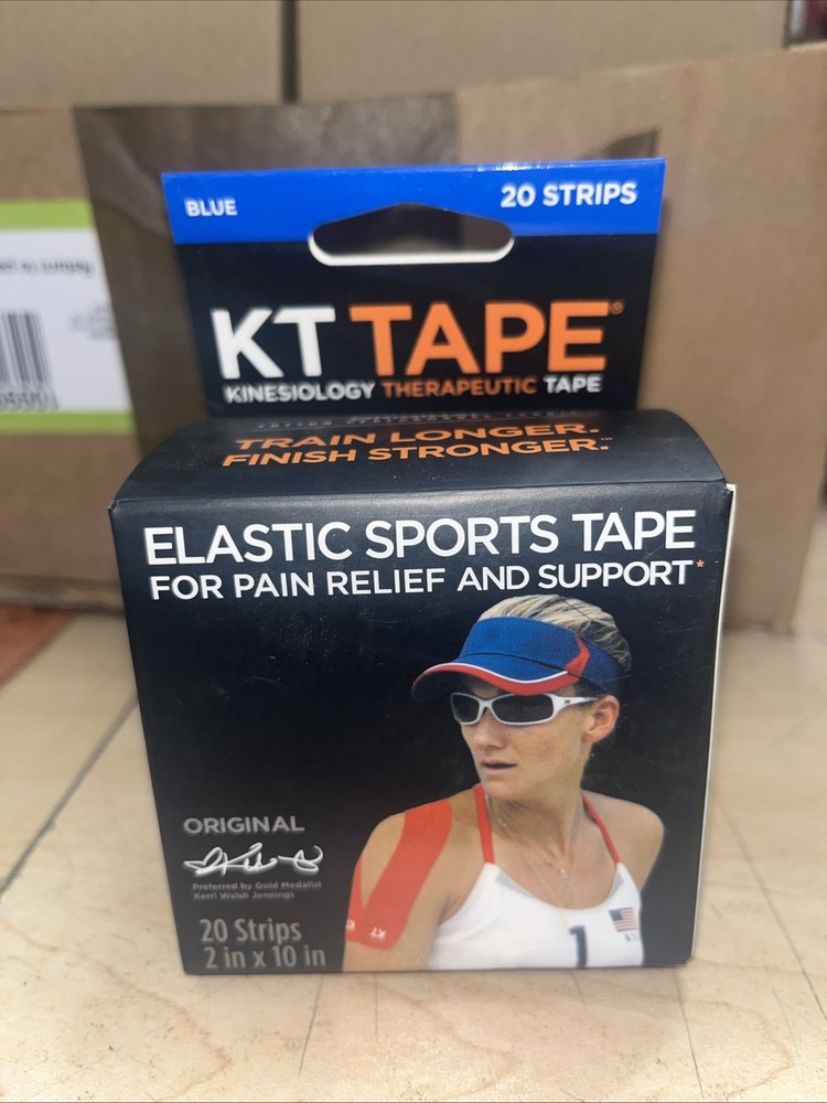 New KT Tape 20 Strips – 10×2″ Precut Kinesiology Therapeutic Elastic Sport Roll