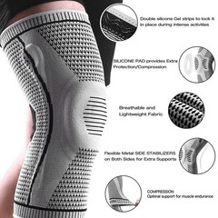 Knee Sleeve Compression Brace Support For Sport Joint Pain Arthritis Relief NEW