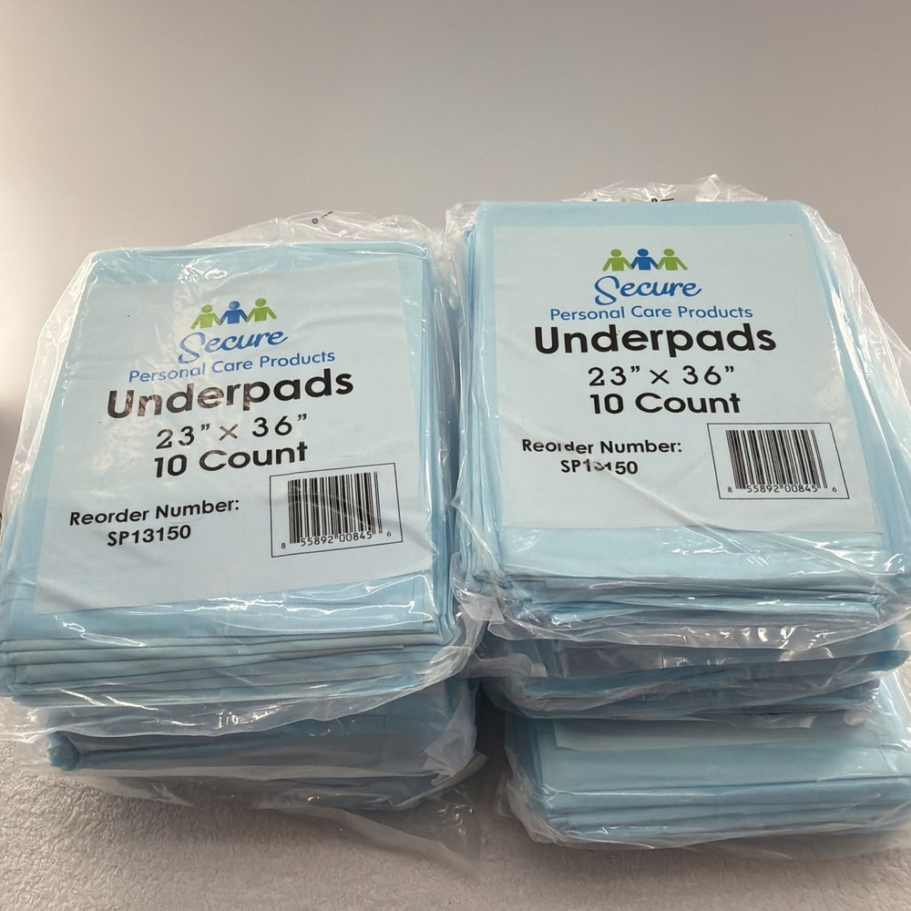 Secure Personal Care Products SP13150 Underpad, 110 Count 23”x36” Size Blue