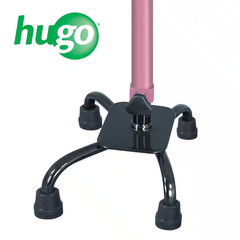 Adjustable Quad Cane for Right or Left Hand Use, Small Base, Rose NEW