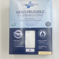 CareActive Men’s Incontinence Brief Large Moderate/Heavy 6 oz White Reusable
