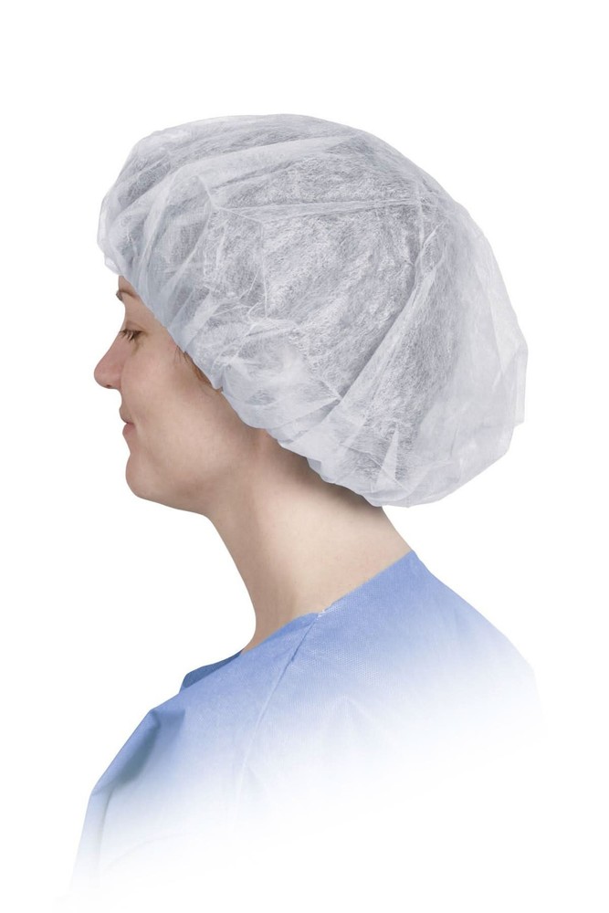 Medline Single-Ply Polypropylene Bouffant Caps