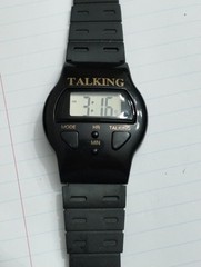 English Talking Watch for Seniors Elderly Blind Visually Impaired Digital Black