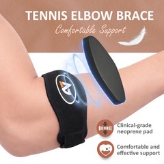 AetherGear Tennis Elbow Brace with Bonus Replacement Strap 1 pack Forearm Br…