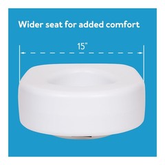 Carex Toilet Seat Riser, Adds 5 Inches of Height,Elevated and Raised Toilet Seat
