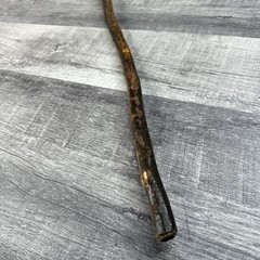 Natural Hardwood Walking Stick Cane Rustic Handcrafted Hiking Staff 33 Inch Bark