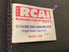 RCAI Adult Breathable Adjustable 20″ Black Economy Knee Immbolizer
