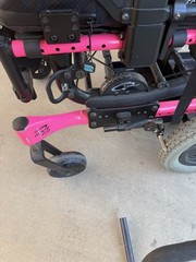 Quickie Iris Tilt-in Space Transport Wheelchair Hot Pink Custom Pediatric Seat