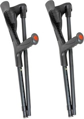 PEPE Mobility Folding Crutches for Adults (X2 Units), Open Cuff, Adjustable Heig