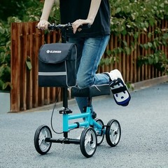 Deluxe Medical Aid Knee Scooter Steerable Knee Walker Wheelchair Stand up Knee