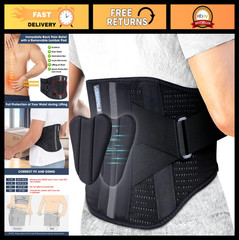 Back Support Brace for Lower Back Pain Relief, Lumbar Pad, Lifting Support, Scol