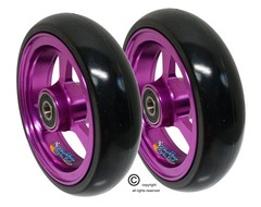 Set of 2 Soft Roll COLOR Caster Wheels in 4″ for Wheelchairs