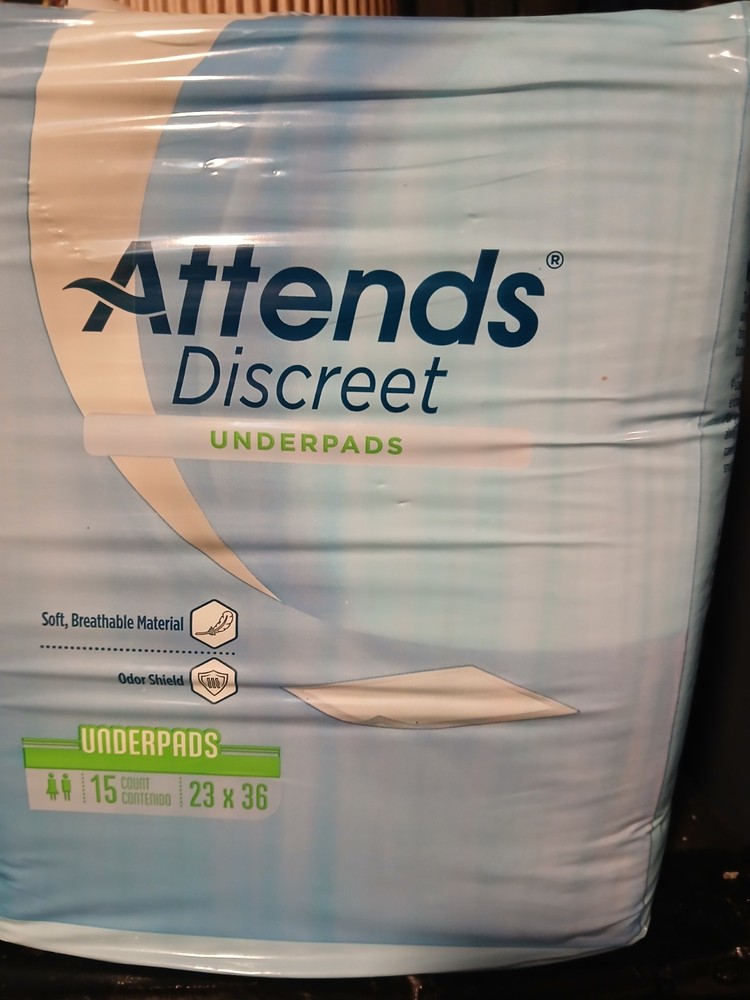 Attends Discreet Underpads 23″ x 36″, UFS236RG, 15pk Soft Breathable Odor Shield