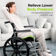 AUVON AntiSlip Wheelchair Cushions with Front High Rear Low & Hump Design, Er…