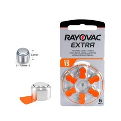 6 Rayovac Extra Advanced Size 13 Mf Pr48 Hearing Aid Batteries 1.45V Zinc Air