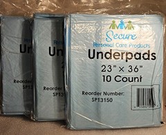 3 Packages (30 Total Pads) Secure Personal Care Underpads 23″ x 36″ *eBay Best*