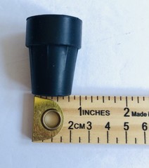 Harvy 1/2 In. Heavy Duty black rubber Replacement Cane Tip, 2 Pack , New