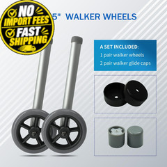 Zantle Walker Wheels Replacement – 5 Inch, for Walkers 5 inches, Grey