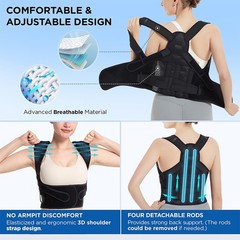 Posture Corrector Support for Upper and Lower Back Shoulder Brace Belt Band