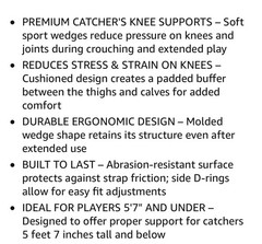 champion sport knee support baseball ADULT