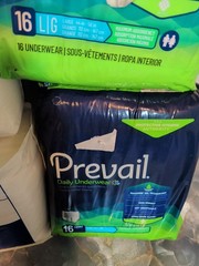 4 Packs (60 Count) Tena Prevail Dry Comfort Underwear Size Large 44″- 55”