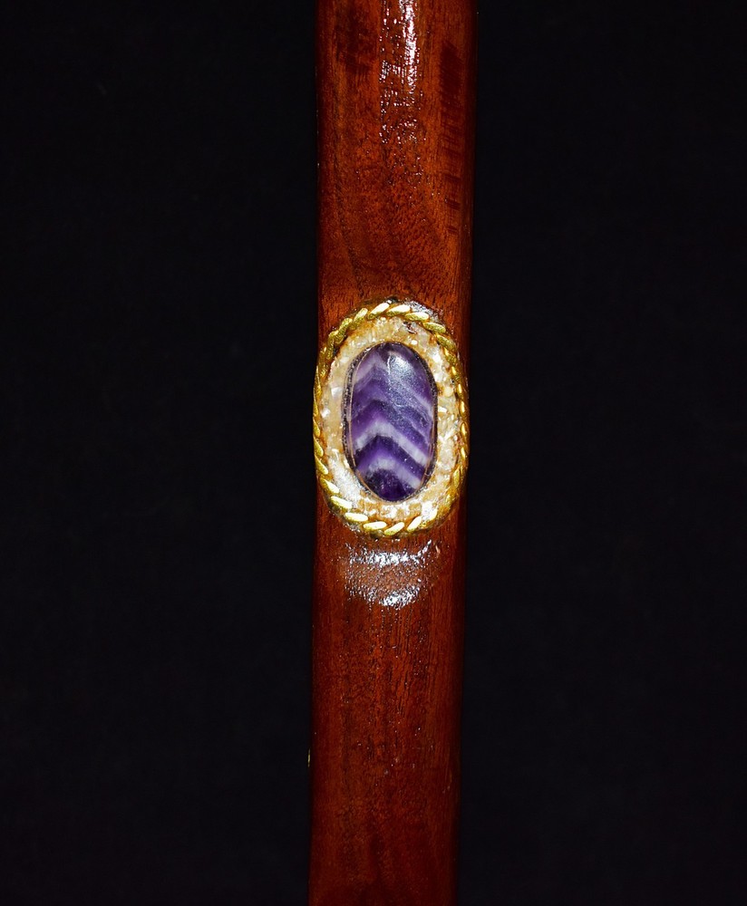 Chevron Amethyst on Black Walnut