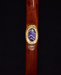 Chevron Amethyst on Black Walnut