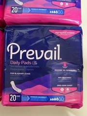 Prevail Daily Pads for Bladder Leaks Women’s Regular 20 Count Pack Lot of 4 PKS