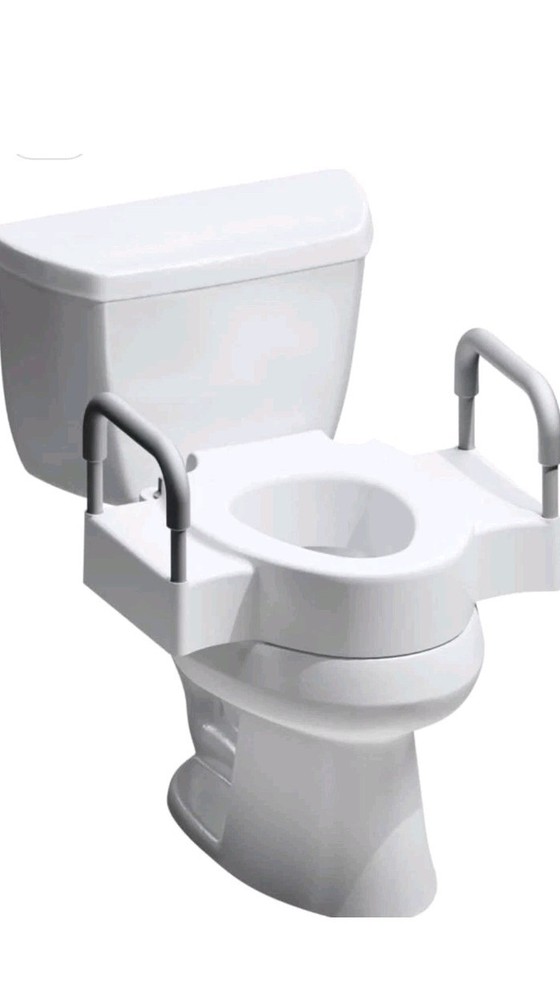 Bemis Rise 4.5″ Raised Toilet Seat w Handles 400 lb Capacity White New Open Box
