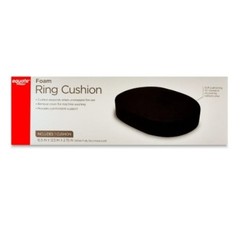 Equate Foam Ring Cushion 100% Polyurethane (Black) 16.5″ x 12.5″ x 2.75″ [G2]