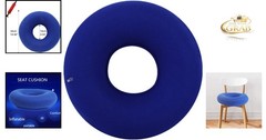 Inflatable Seat Cushion Blue Round Sciatic Nerve Support Pillow