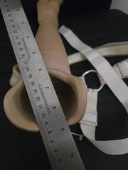 Left Below Elbow, Body-Powered Prosthetic Arm, VO Gloved Hand, Figure-9 Harness