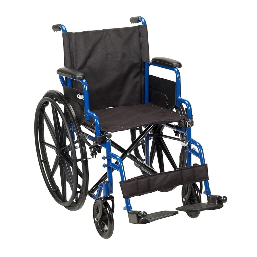 Drive Medical Blue Streak Lightweight Wheelchair – 18-Inch Seat