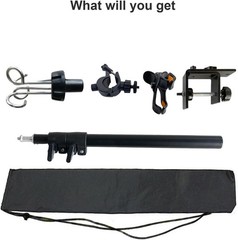 Portable 43-Inch Adjustable Feeding Tube & Pump Stand with Clamp