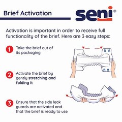 Seni Super Heavy Absorbency Incontinence Brief, Large (CS/75)
