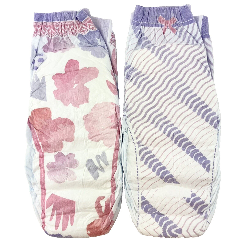New 2 Pair Sample Goodnites XL Pull Up Adult Youth Diaper Panties 40”+ Hip