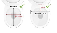 PEPE Mobility Raised Toilet Seat with Lid for Elderly 6″ High, Fits Round and El