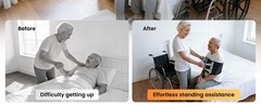 Transfer Sling Gait Belt Padded Handles Non-Slip 330lb Patient Lift Assist