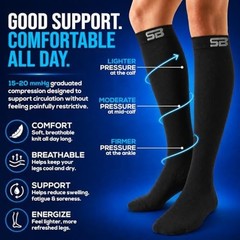 SB SOX 3-Pair Compression Socks for Men & Women (15-20mmHg) – Best Compressio…