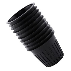 10pcs Heavy Duty Mesh Pot Net Cup Basket Hydroponic Plant Grow Clone Black AP9