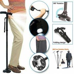 New Folding Walking Cane with LED Light Adjustable Walking Stick