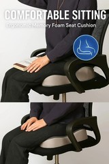 1pc Memory Foam Seat Cushion – 3D Ergonomic Support| Light Green & Grey, Washabl