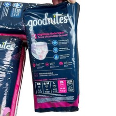 4 packs Goodnites Youth Girls Nighttime Underwear X Large 95-120 lbs 36 ct