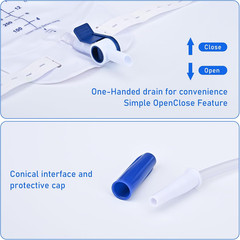 1000Ml Catheter Leg Bags, Urinary Drainage Bag for Men Women with Anti-Reflux Va
