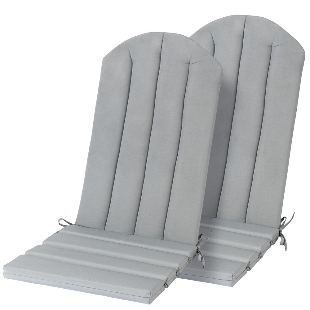 Minventiss Adirondack Chair Cushion Set of 2 Indoor 19.7×18.9×1.5, Grey