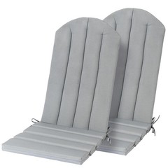 Minventiss Adirondack Chair Cushion Set of 2 Indoor 19.7×18.9×1.5, Grey